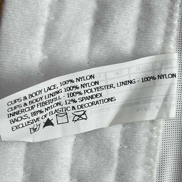 Va Bien 34C white lacy strapless bustier NWT - Picture 7 of 8